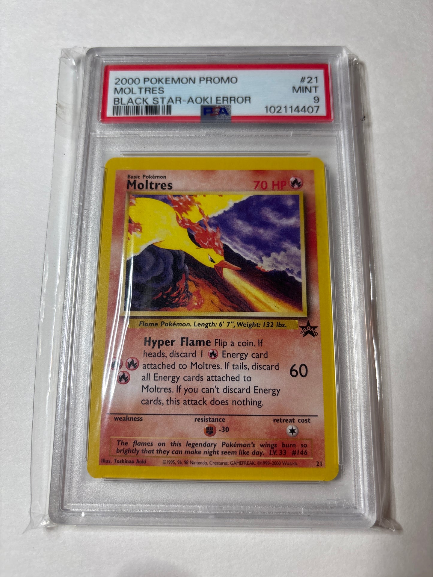 Pokemon Moltres #21 (2000) PSA 9