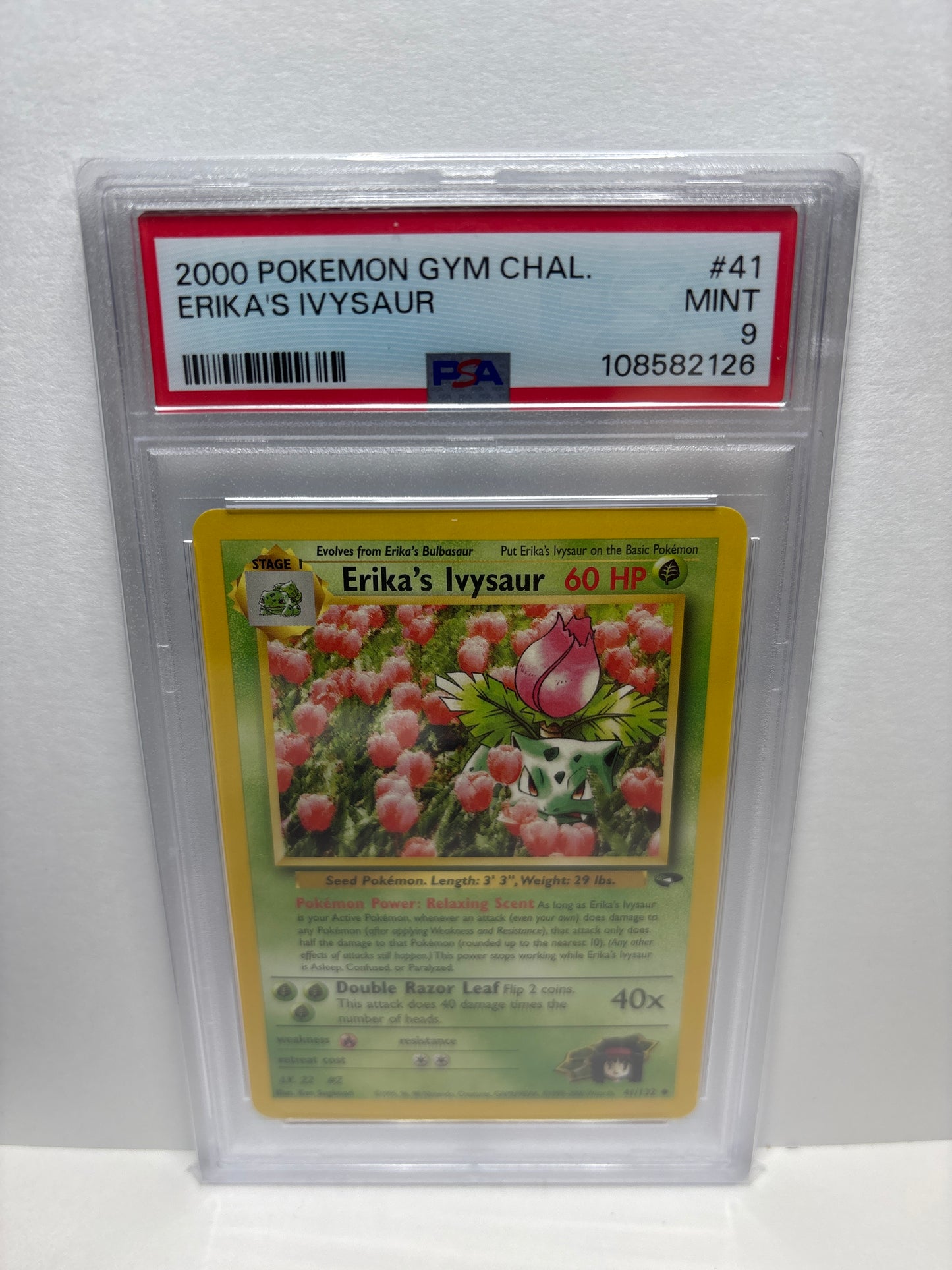 Pokemon Erika’s Ivysaur 41/132 PSA 9