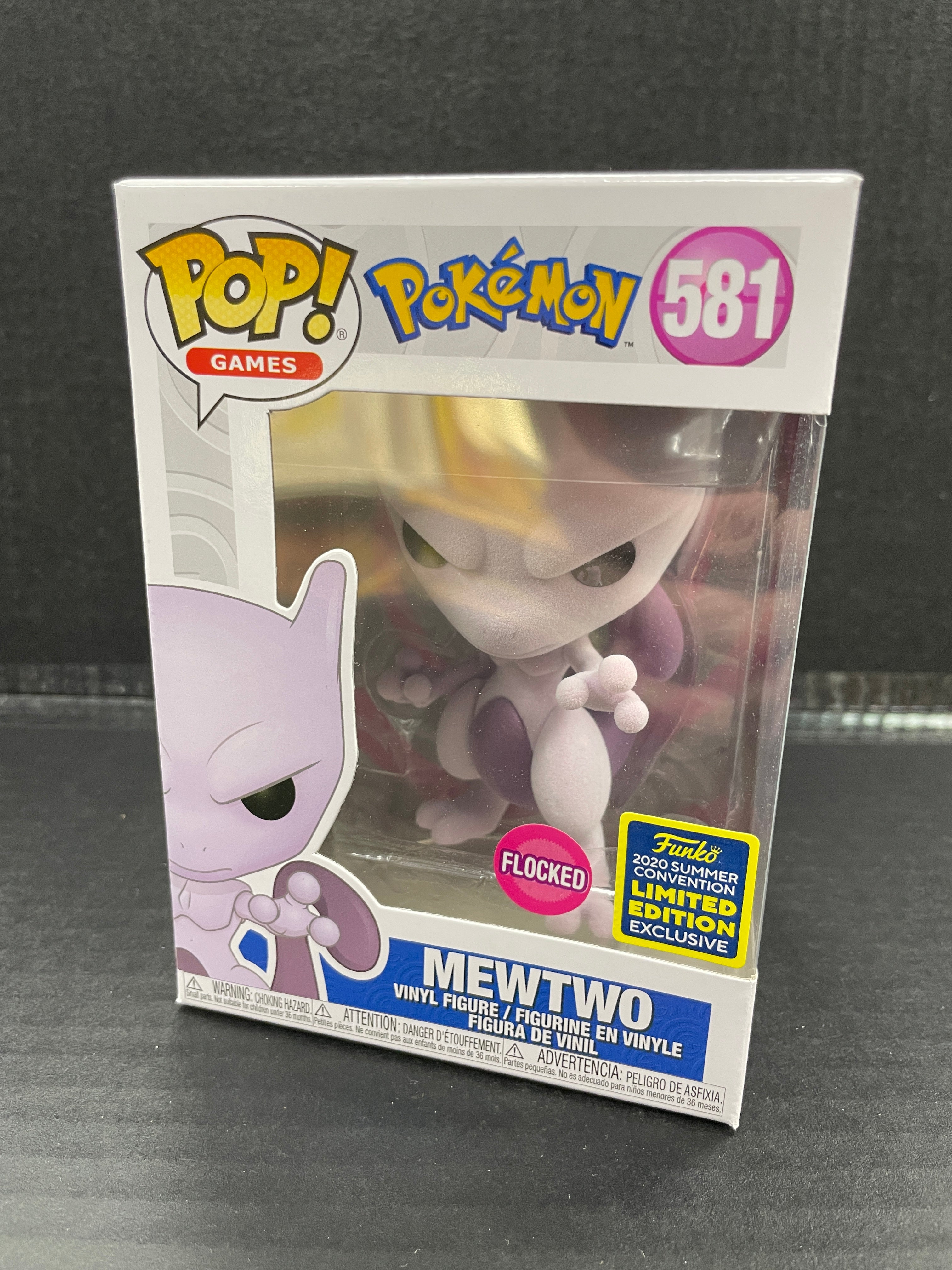 Store Funko Pokemon Flocked MewTwo #581 2020 SD Comic Con