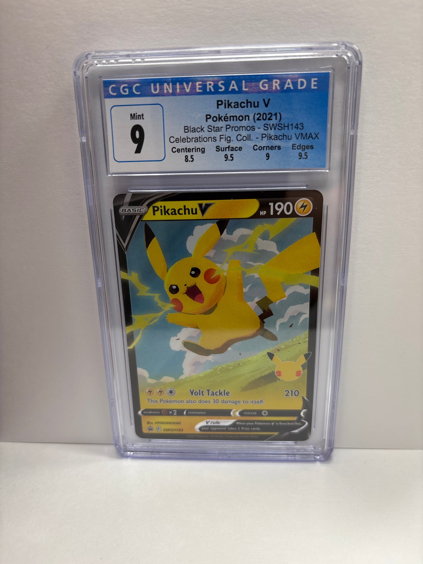 Pokemon Pikachu V SWSH143 CGC 9