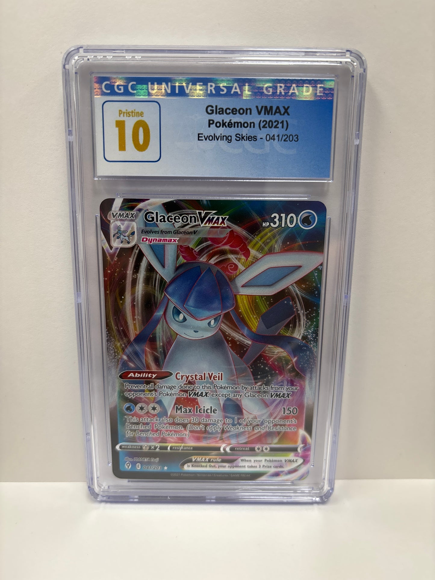 Pokemon Glaceon VMAX 041/203 CGC Pristine 10