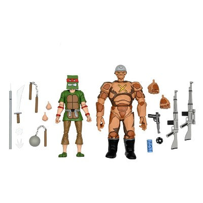 NECA Teenage Mutant Ninja Turtles Crooked Ninja Turtle Gang and Rock Soldier 2 Pack