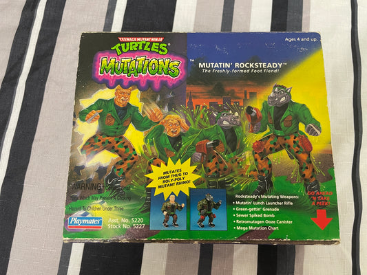 Teenage Mutant Ninja Turtles Mutations Mutatin' Rocksteady Vintage 1992