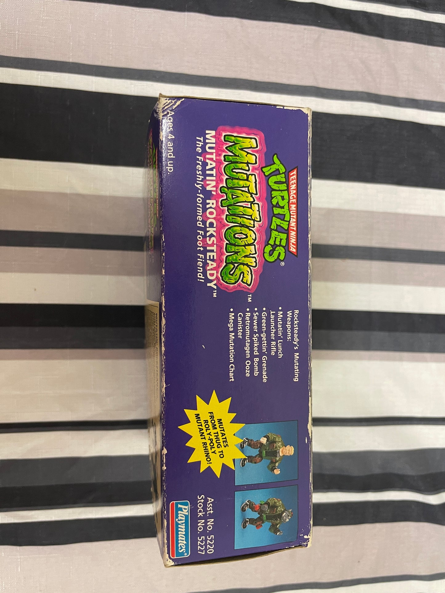 Teenage Mutant Ninja Turtles Mutations Mutatin' Rocksteady Vintage 1992