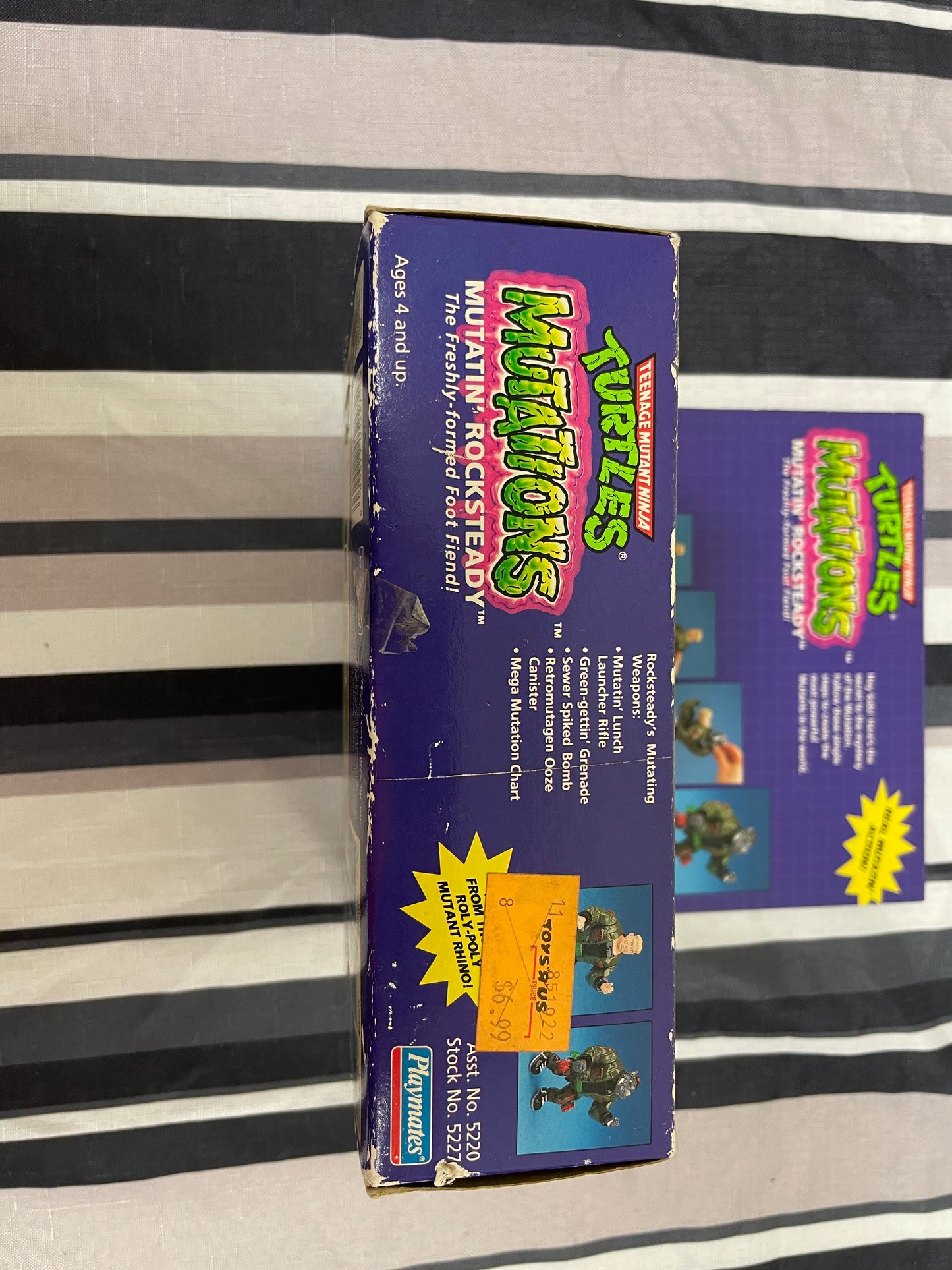 Teenage Mutant Ninja Turtles Mutations Mutatin' Rocksteady Vintage 1992