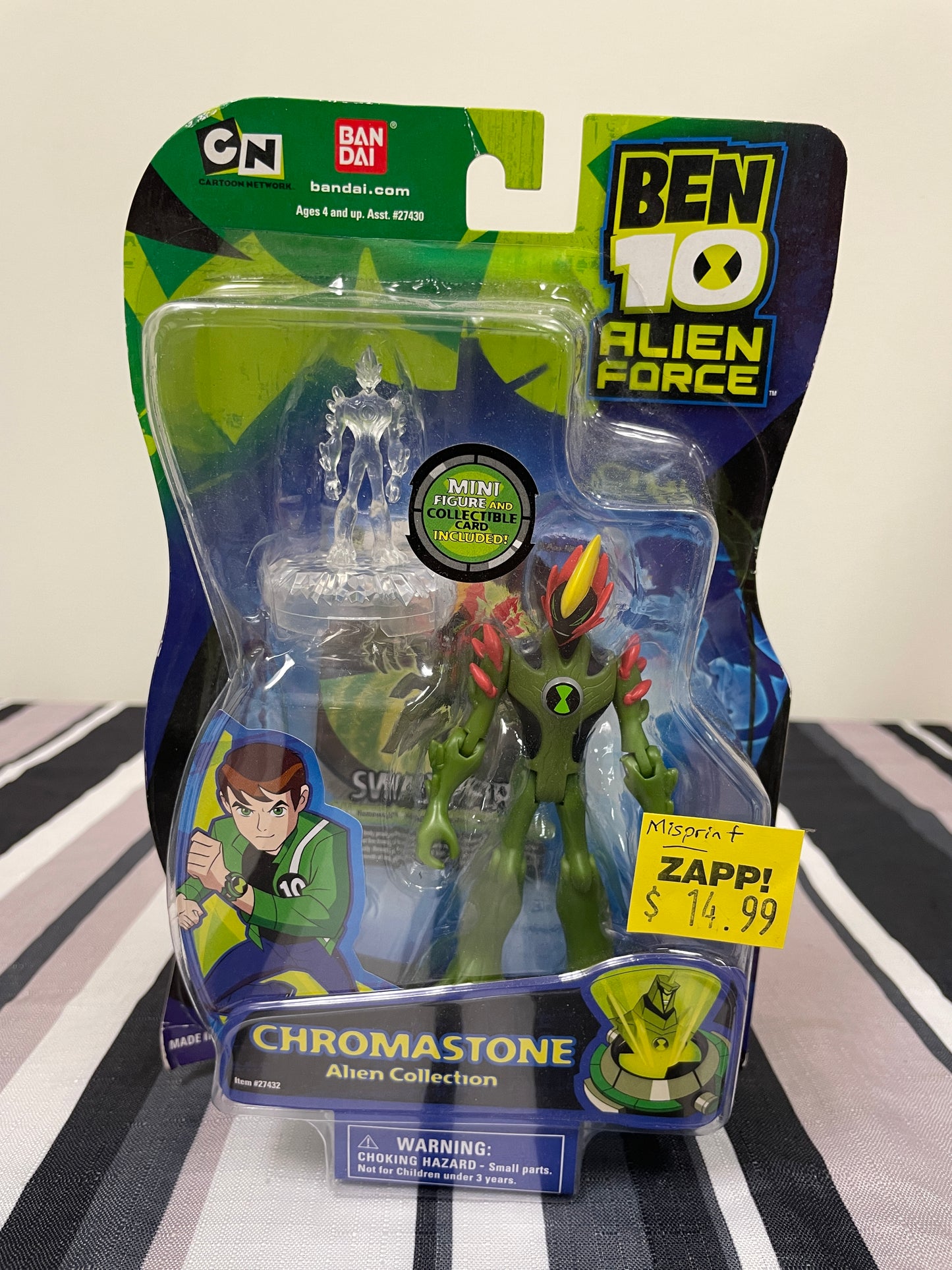 Ben 10 Alien Force Swampfire Alien Collection 2008 (Misprint) *Box Damage*
