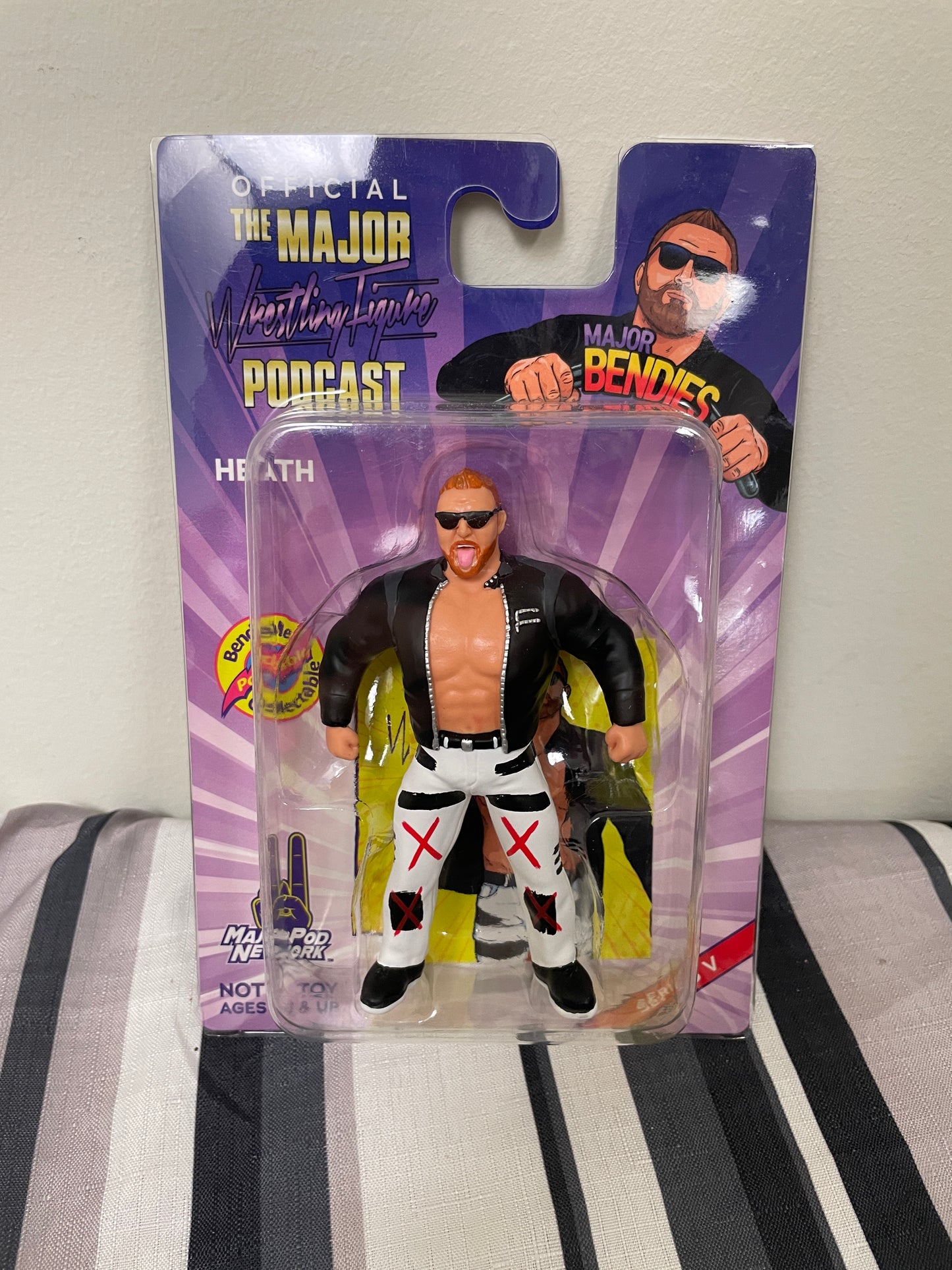 Major Wrestling Figure Podcast Major Bendies Heath (Box Damage)