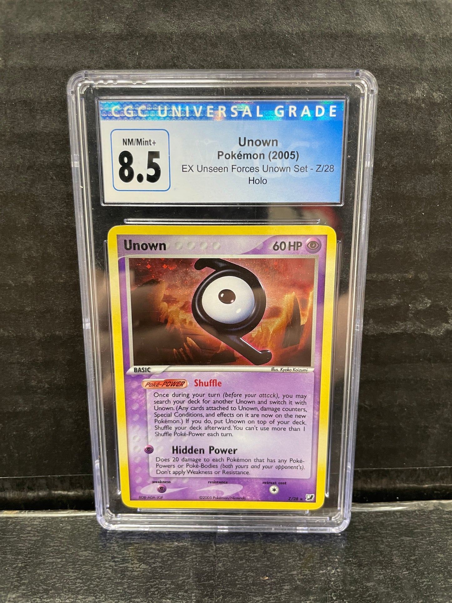 Pokemon Unown z/28 2005 CGC 8.5