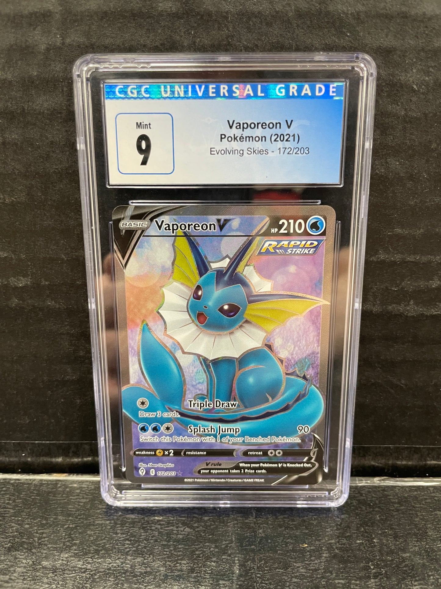 Pokemon Vaporeon V 172/203 CGC 9