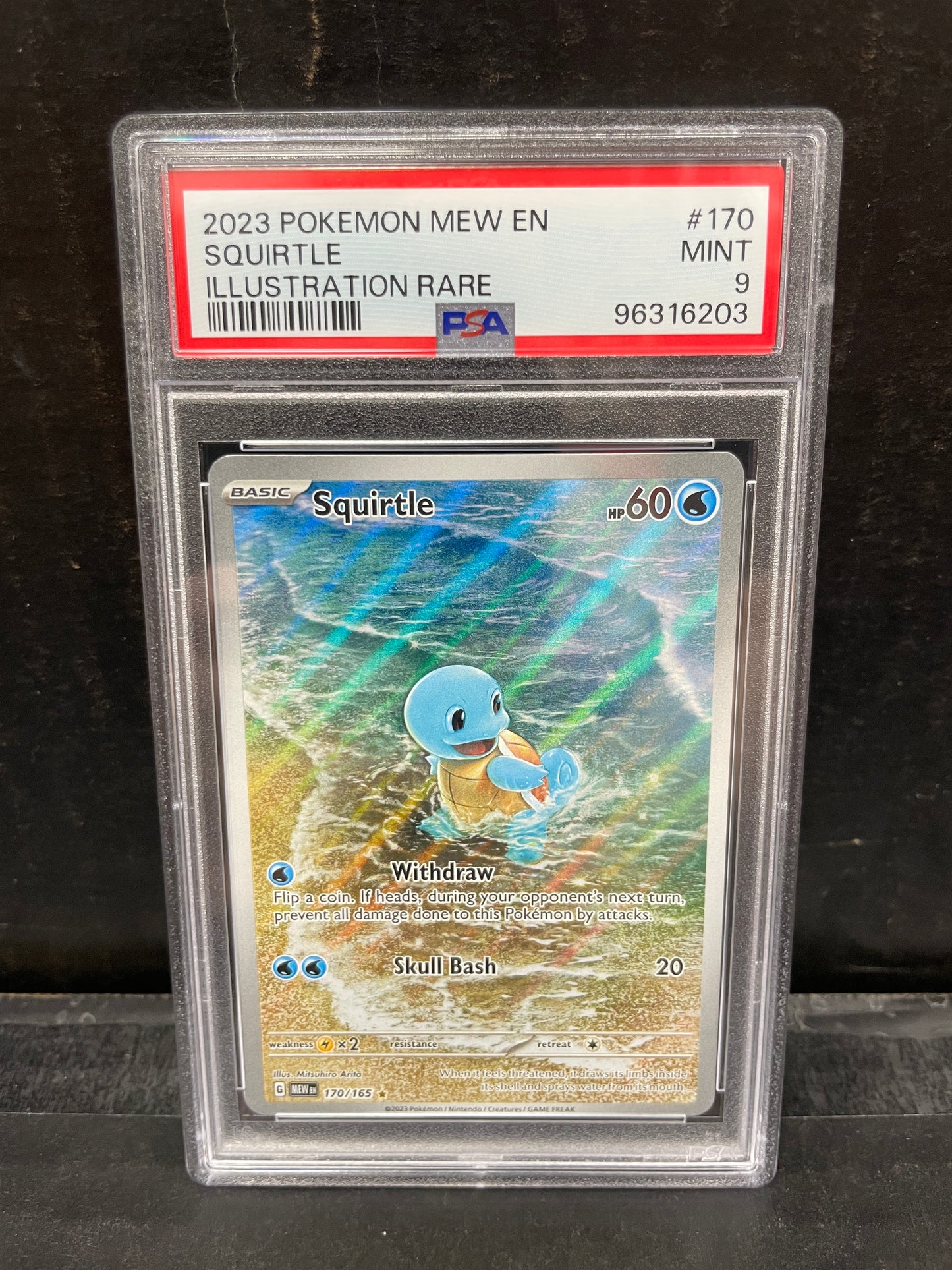 Pokemon Squirtle 170/165 2023 151 PSA 9