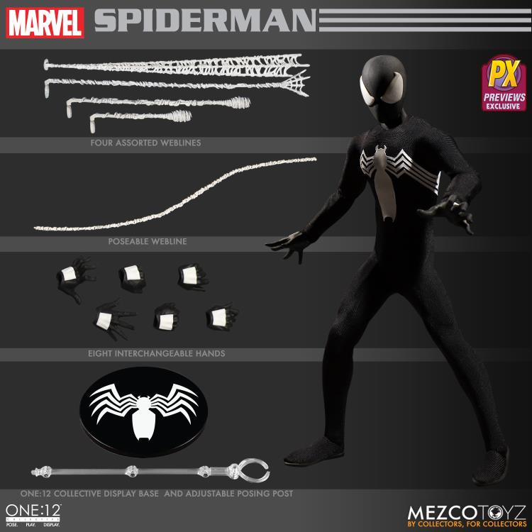 Marvel One:12 Collective Spider-Man (Black Suit) PX Previews Exclusive