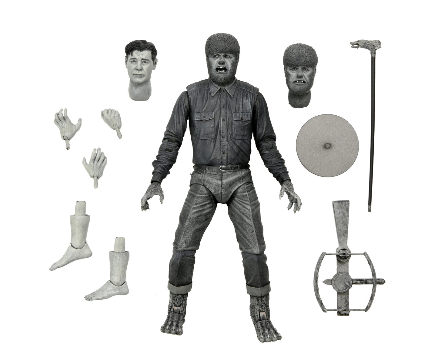 NECA Universal Monsters Ultimate Wolf Man (Black and White)