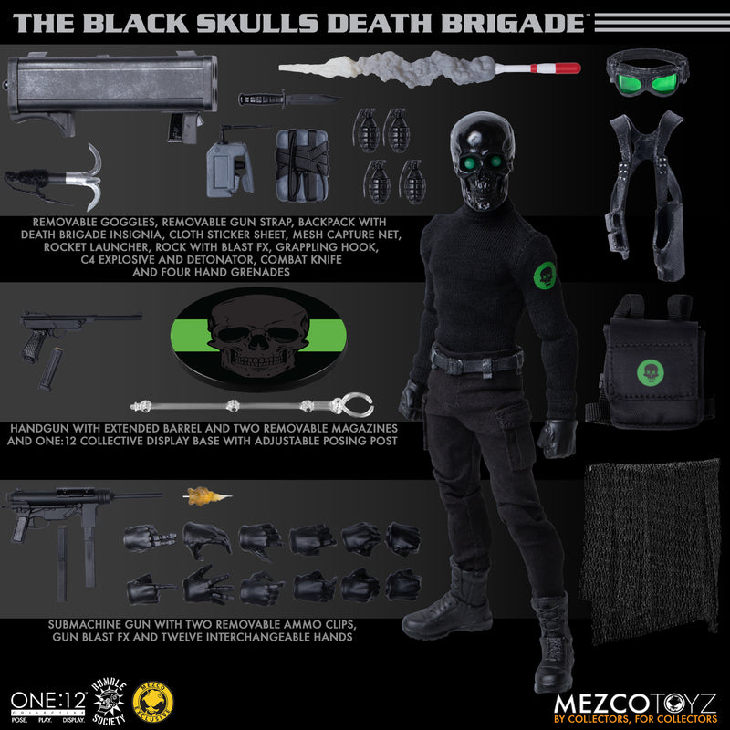 One:12 Collective Black Skulls Death Brigade Exclusive