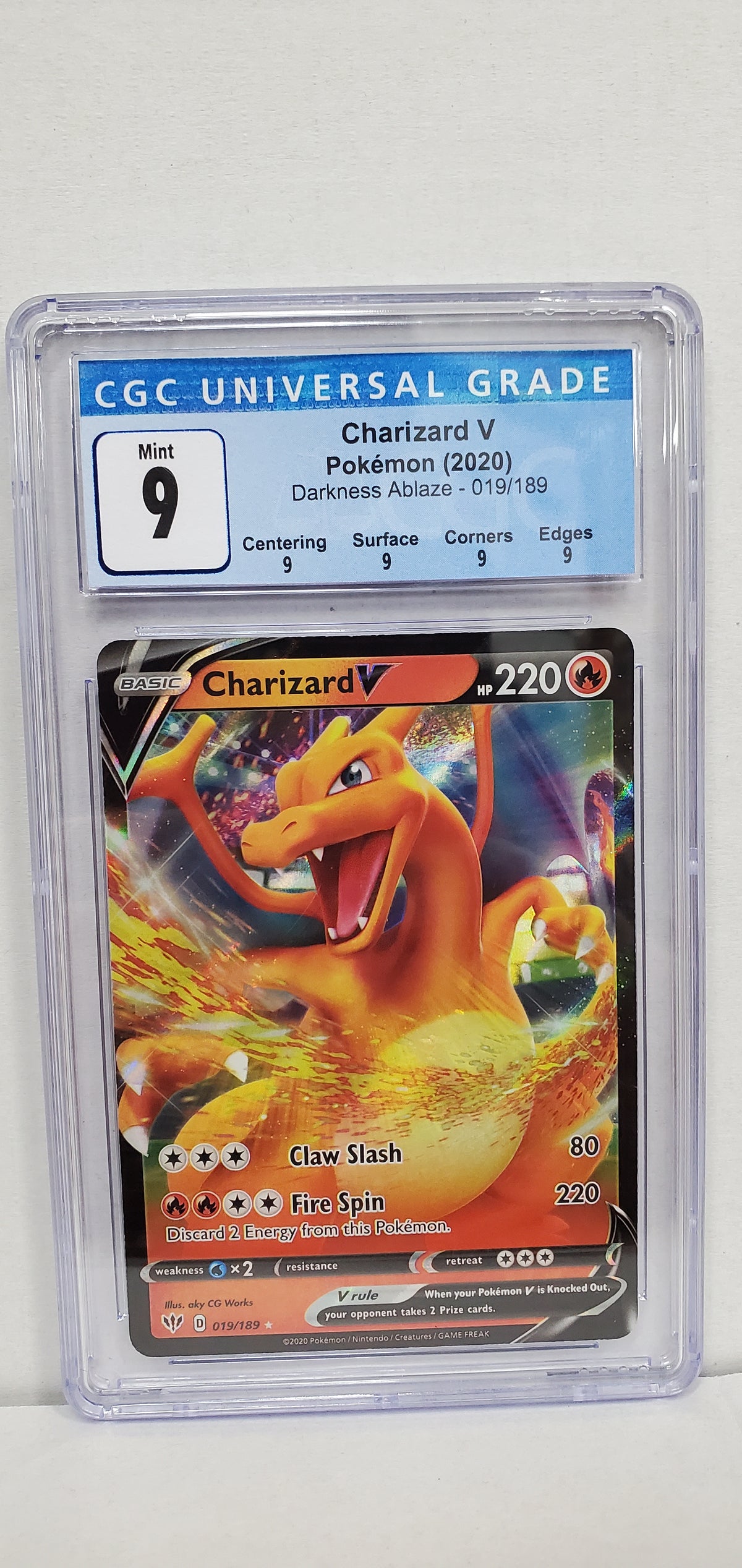 Pokemon Charizard V 019/189 CGC 9
