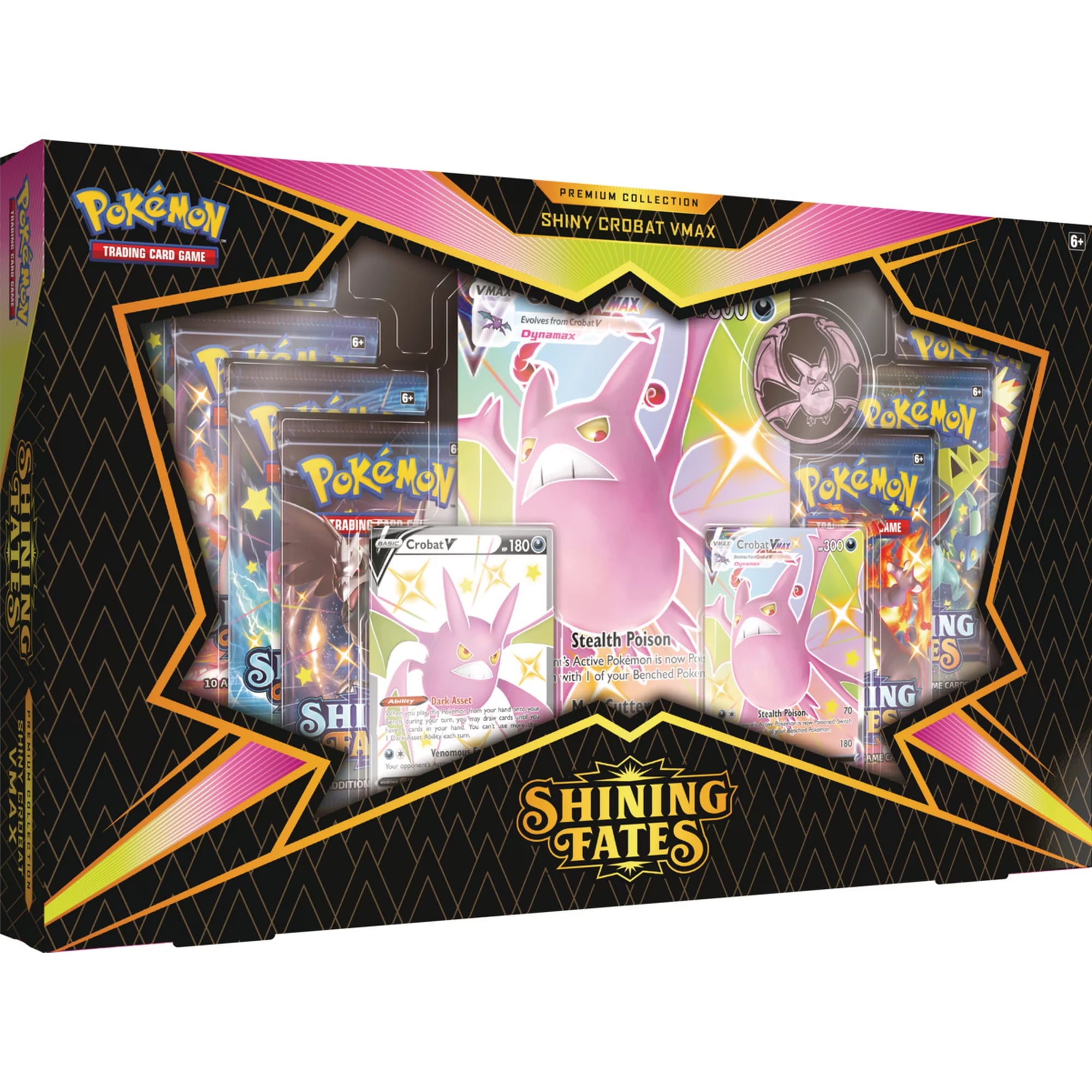 Pokemon Trading Card Game: Shining Fates Shiny Crobat VMax Premium Col Zapp! Comics Pokemon Trading Card Game: Shining Fates Shiny Crobat VMax Premium Col Zapp! Comics