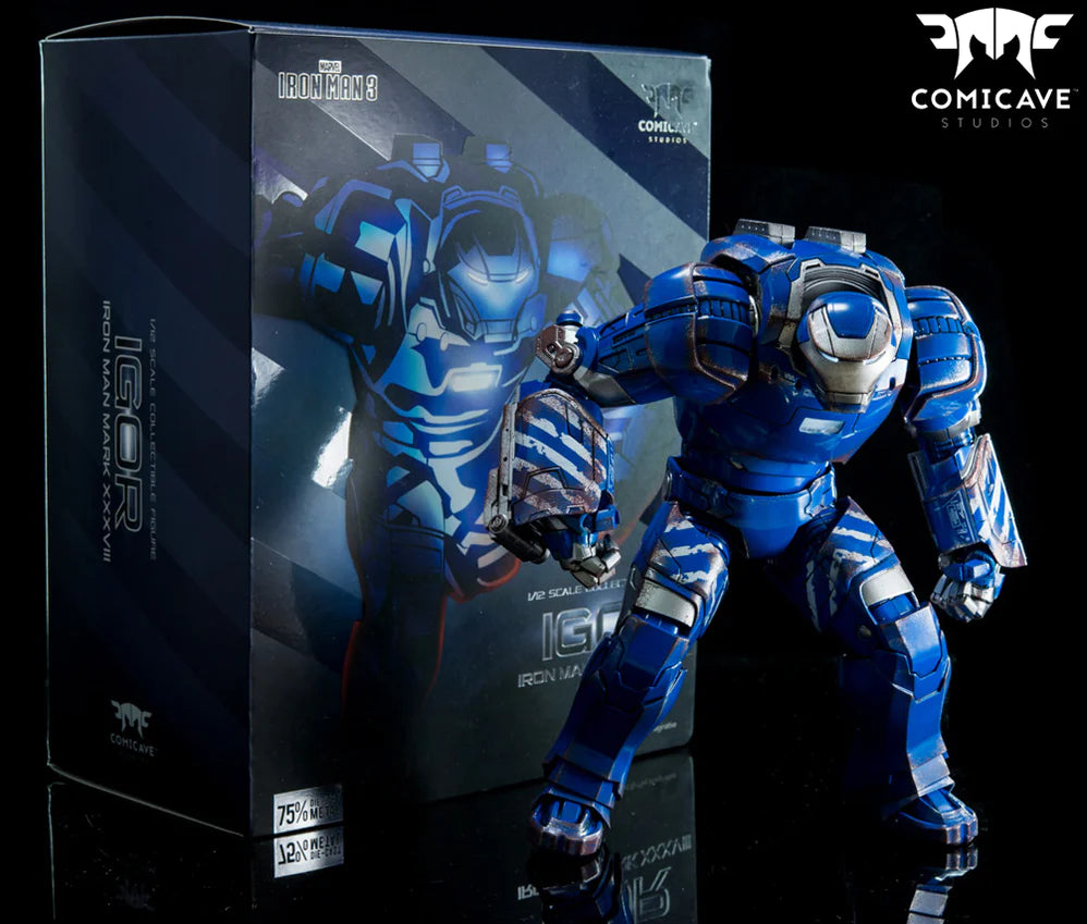 Marvel Comicave Studios Iron Man 3 1/12 Scale Igor Iron Man Mark XXXVIII 75% Die-Cast Metal Figure