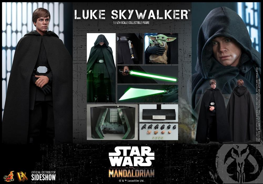 Hot Toys Star Wars The Mandalorian Luke Skywalker Jedi Knight & Grogu DX22 1/6 Scale
