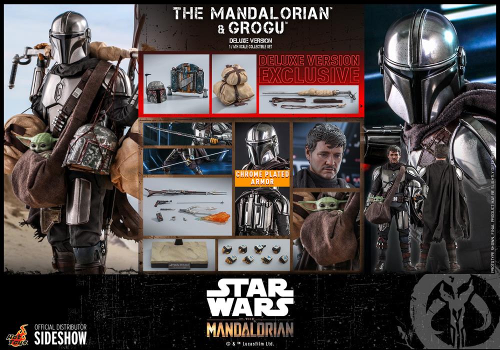 Hot Toys Star Wars The Mandalorian & Grogu (Deluxe Version) TMS052 1/6 Scale Set