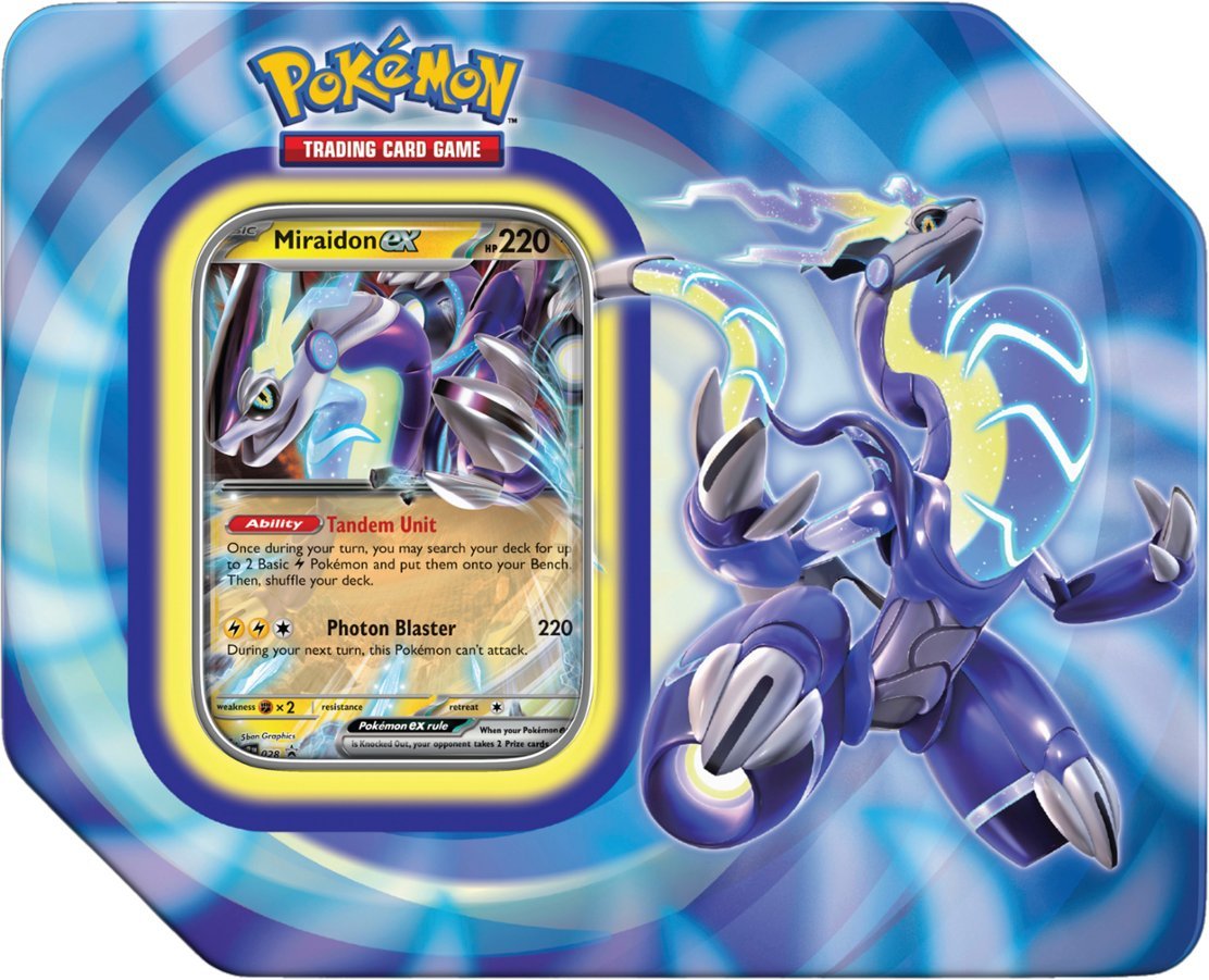 Pokemon Trading Card Game: Paldea Legends Tin MiraidonEX