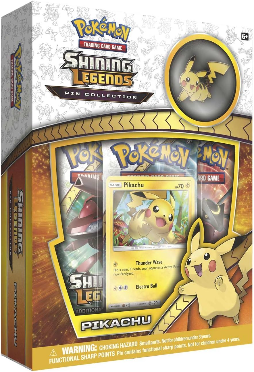 Pokemon Trading Card Game: Shining Legends Pin Collection Pikachu 2017 Pokemon Trading Card Game: Shining Legends Pin Collection Pikachu 2017