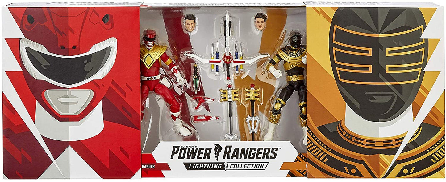 Power Rangers Lightning Collection Red Ranger with Dragon Shield and Zeo Gold Ranger SDCC 2019 Exclusive (Non mint box)