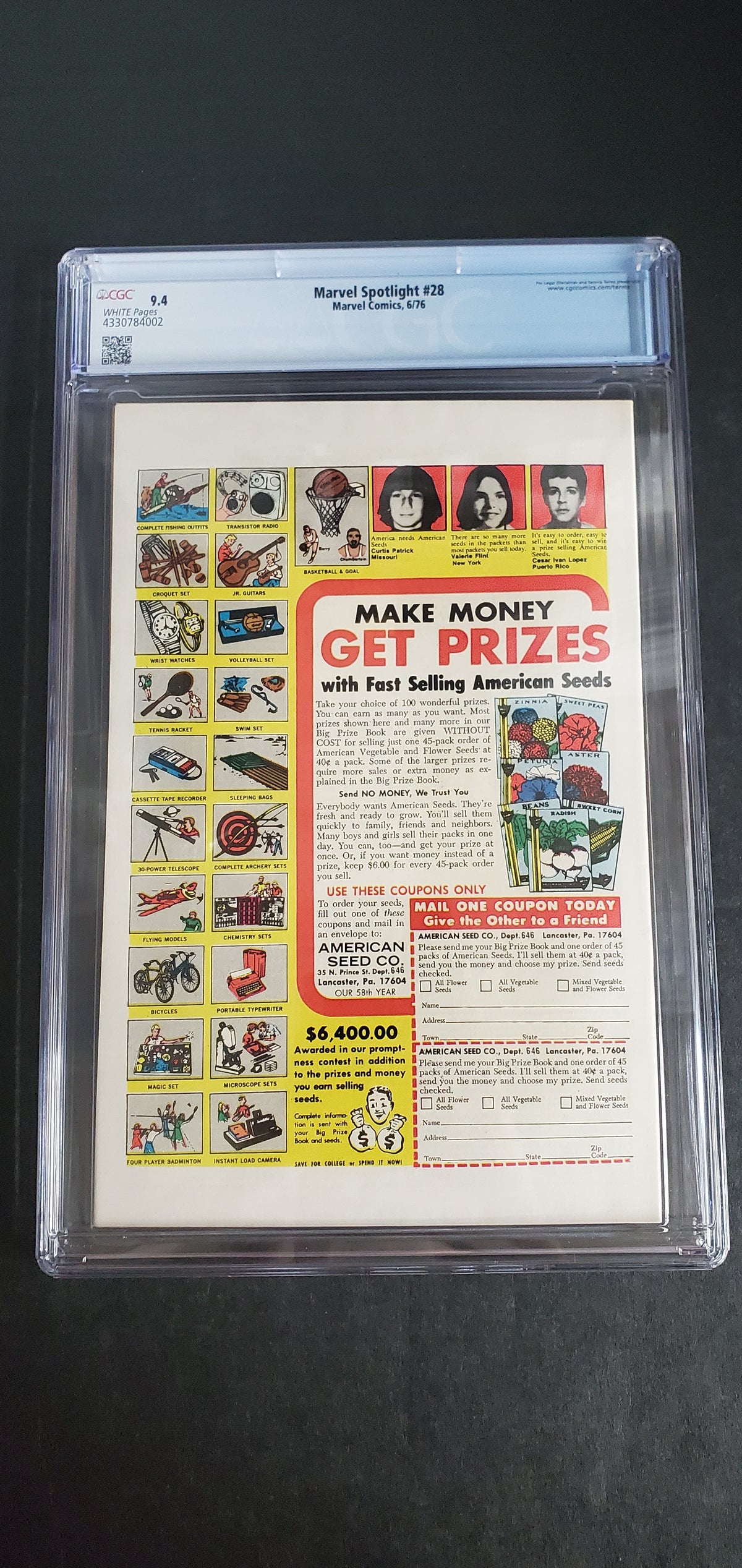 Marvel Spotlight #28 (1976) CGC 9.4