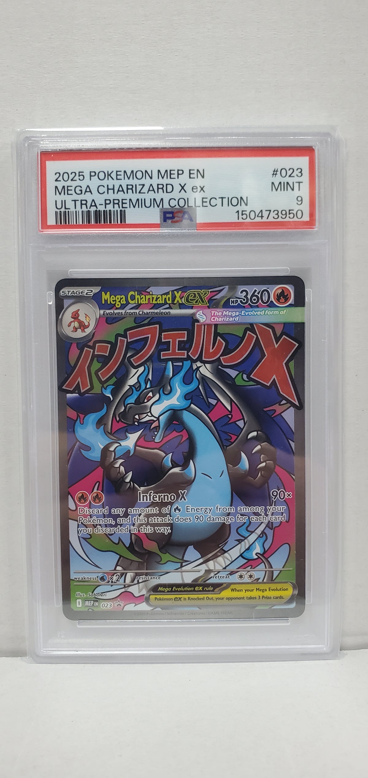 Pokemon Mega Charizard X ex 023 PSA 9