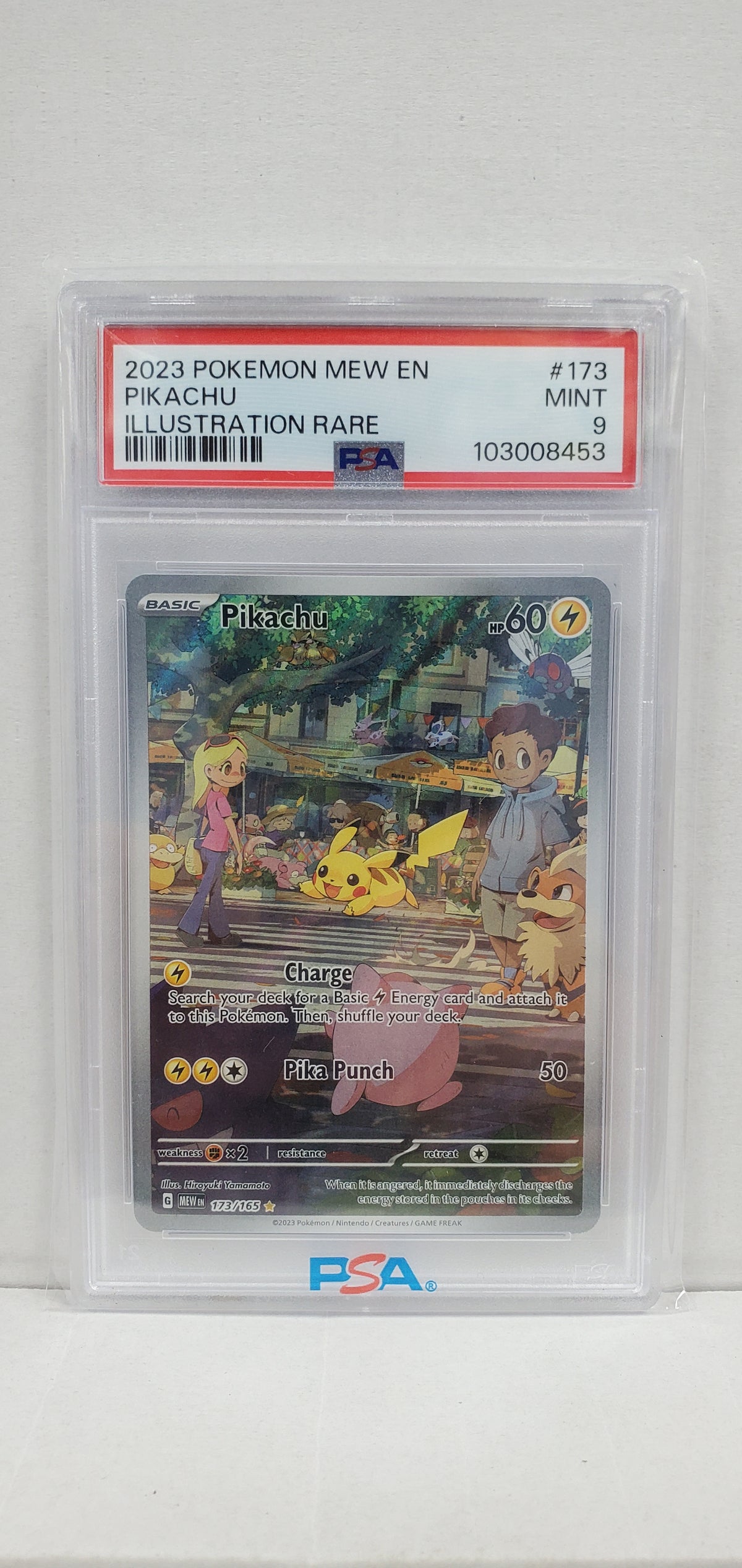Pokemon Pikachu 173/165 PSA 9