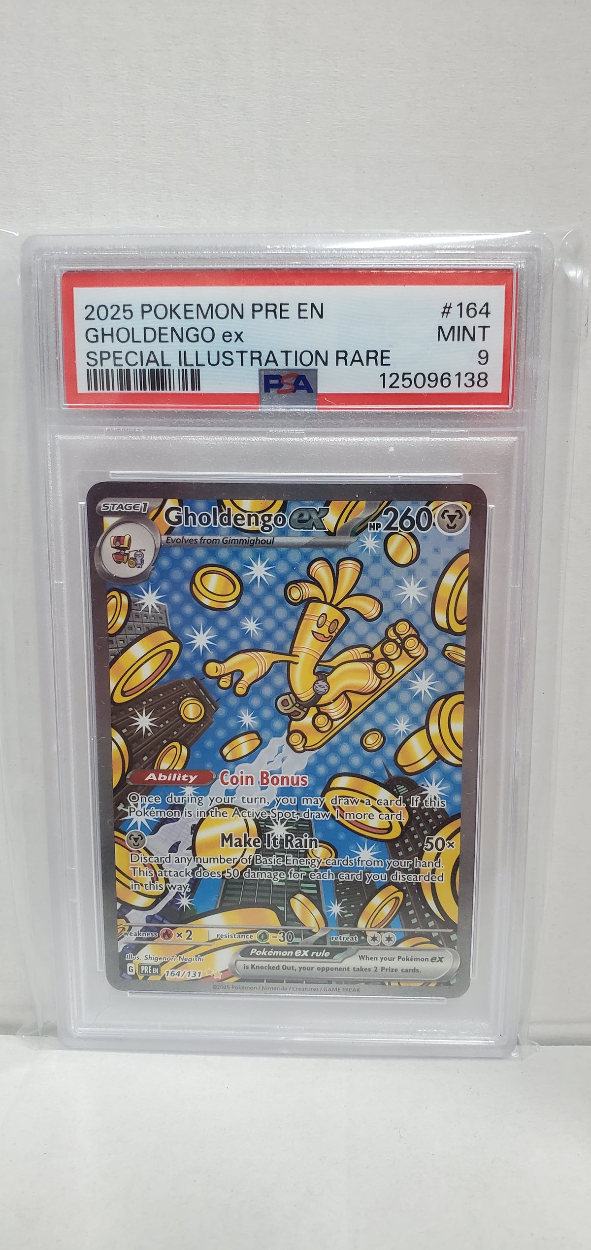 Pokemon Gholdengo ex 164/131 PSA 9