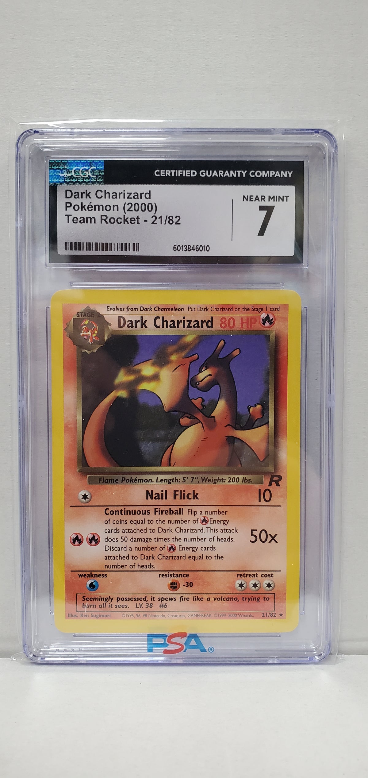 Pokemon Dark Charizard 21/82 (2000) CGC 7