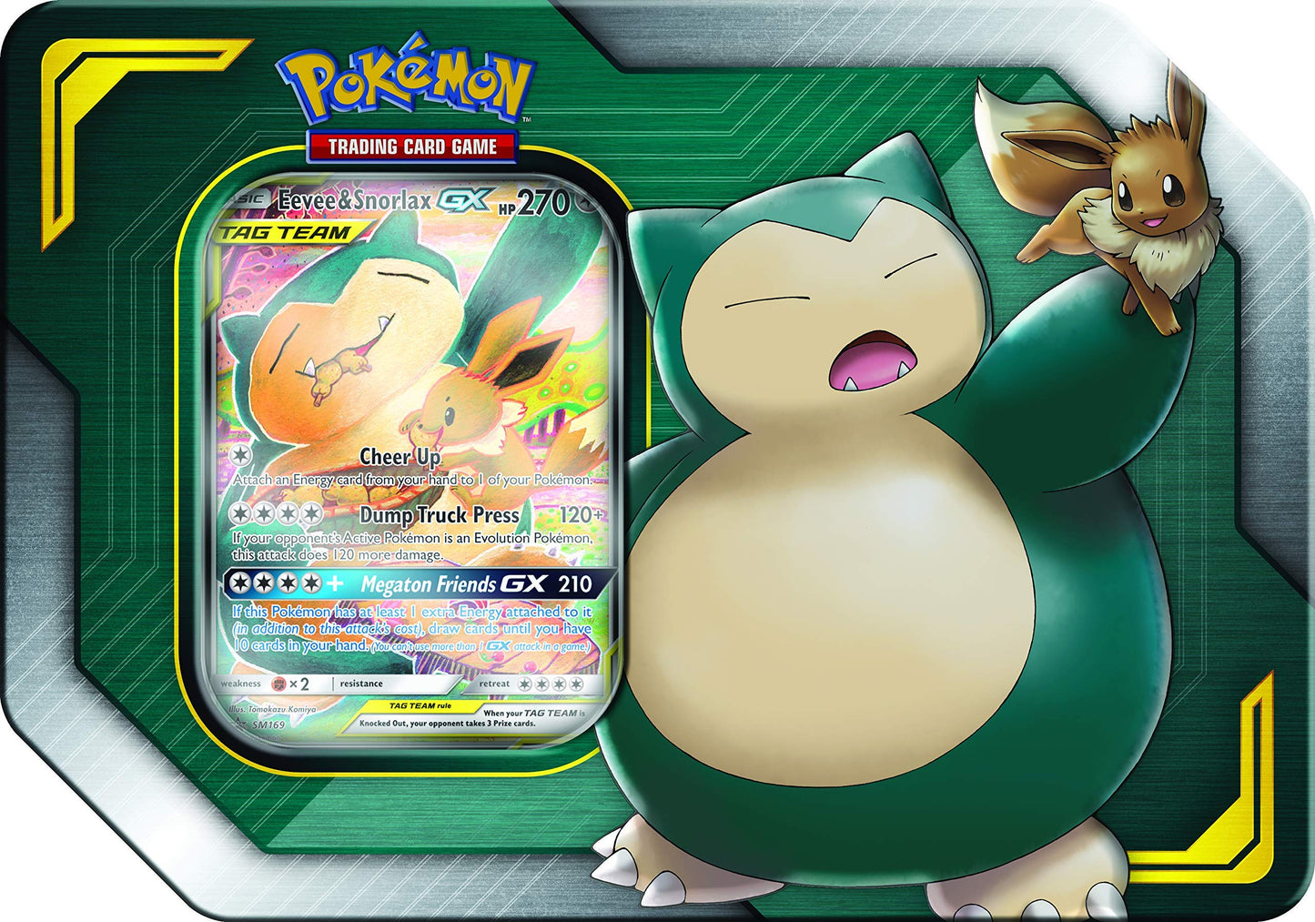 Pokemon Trading Card Game: Eevee & Snorlax GX Tag Team Tin 2019