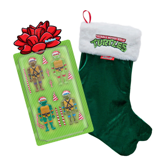 Super 7 ReAction Teenage Mutant Ninja Turtles Holiday 4 Pack