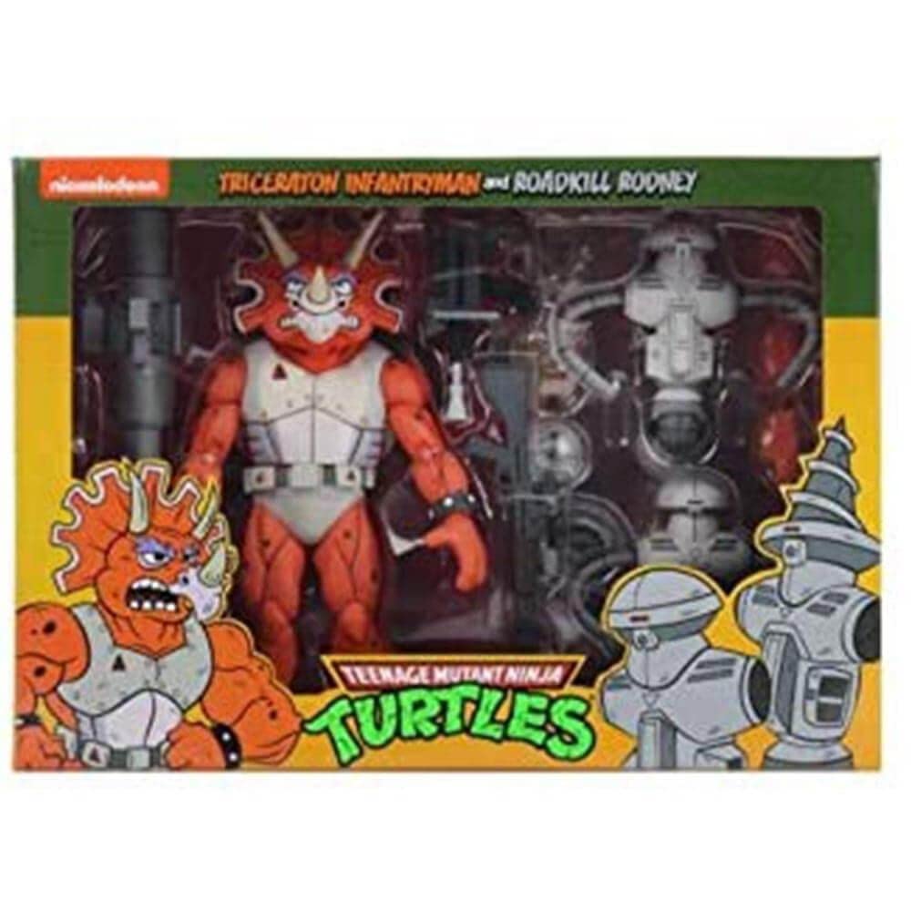 NECA TMNT Triceraton Infantryman and Roadkill Rodney 2-pack Target Exclusive