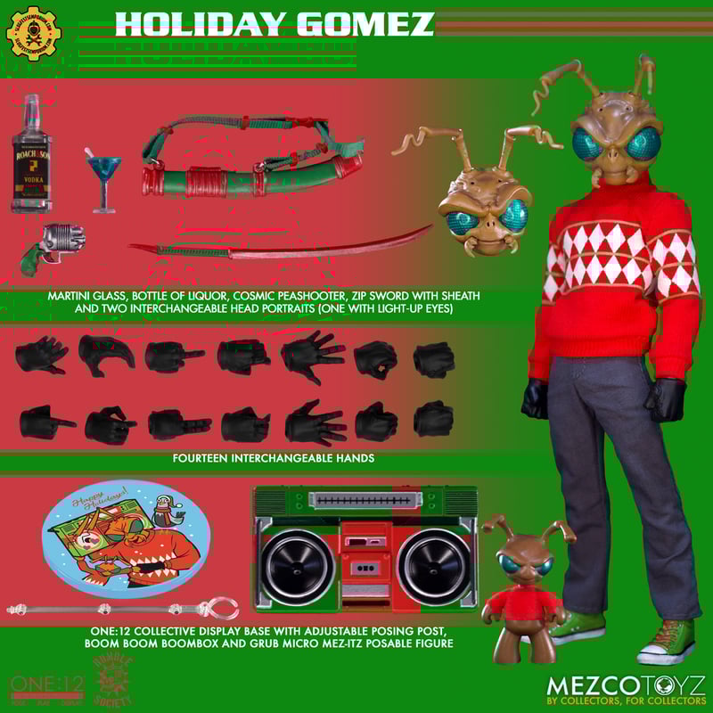 Mezco One:12 Holiday Gomez Exclusive