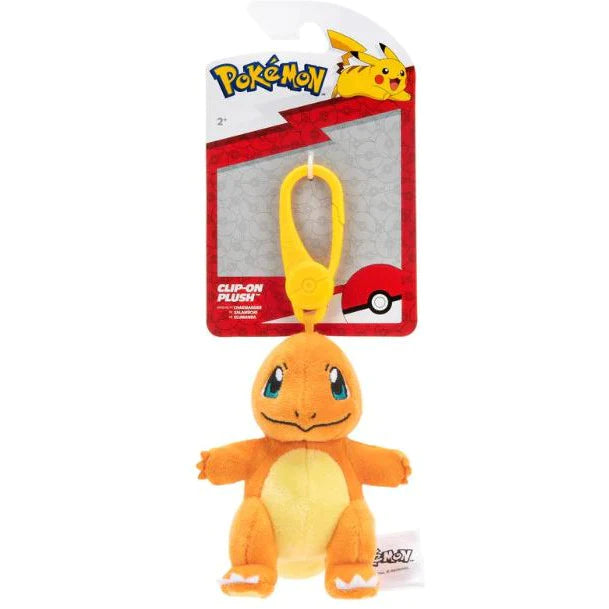 Jazwares Pokemon Clip-On Charmander 3.5-in Plush