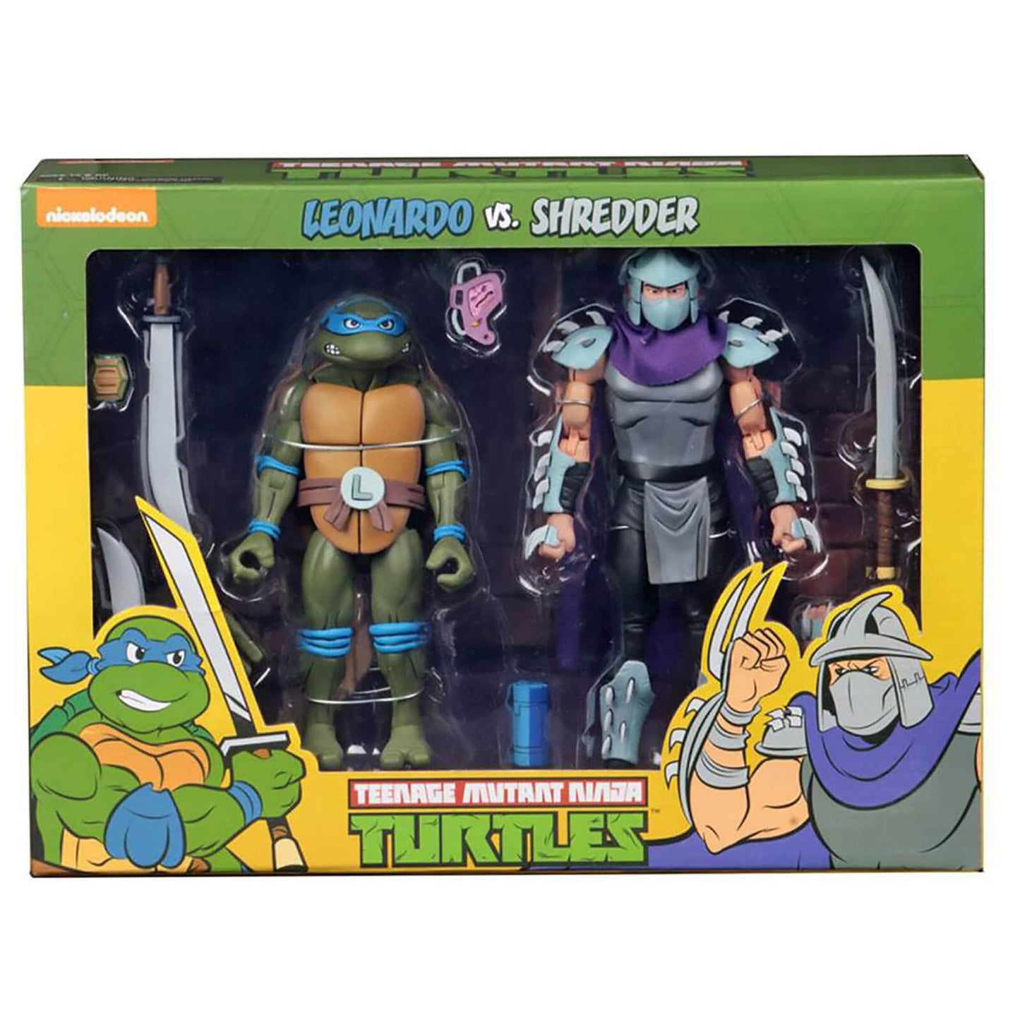 NECA TMNT Leonardo vs Shredder 2-pack Target Exclusive