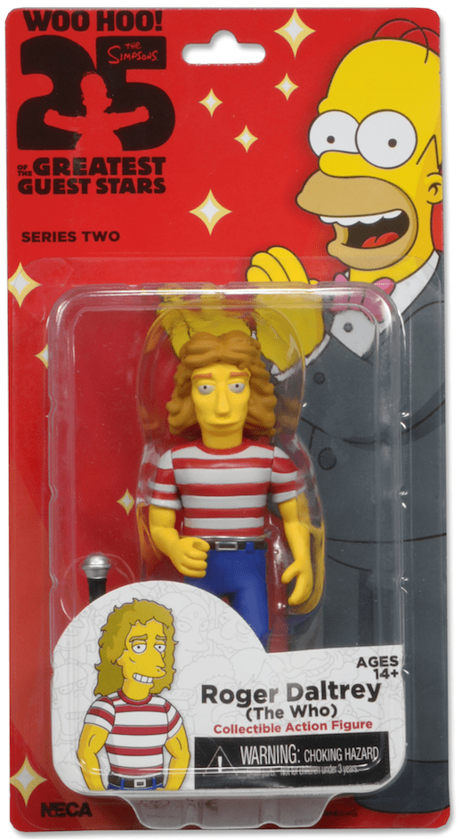 NECA Simpsons 25 of the Greatest Guest Stars Roger Daltrey (The Who) Collectible Action Figure