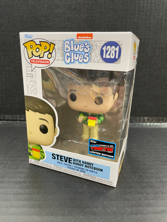 Funko Pop! Blue’s Clues Steve with Handy Dandy Notebook 1281 NYCC 2022 Exclusive (Grade A-)