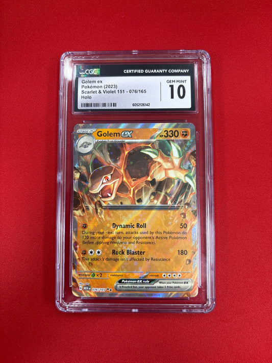 Pokemon Golem ex 076/165 CGC 10