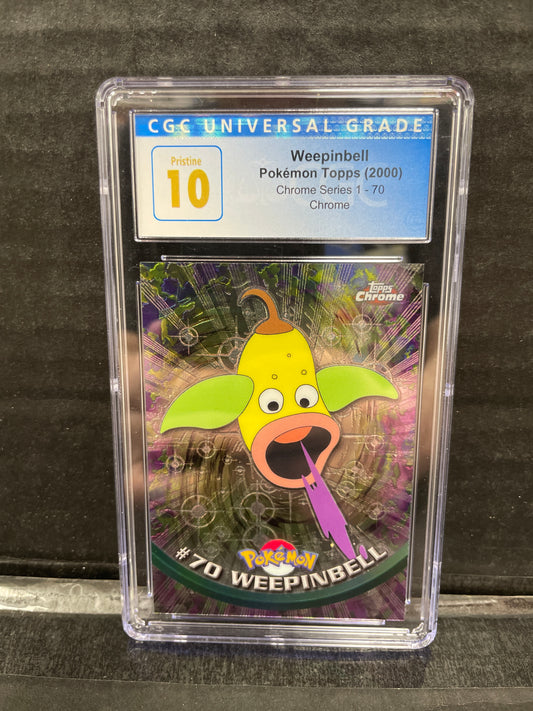 Pokemon Weepinbell Topps Chrome CGC Pristine 10