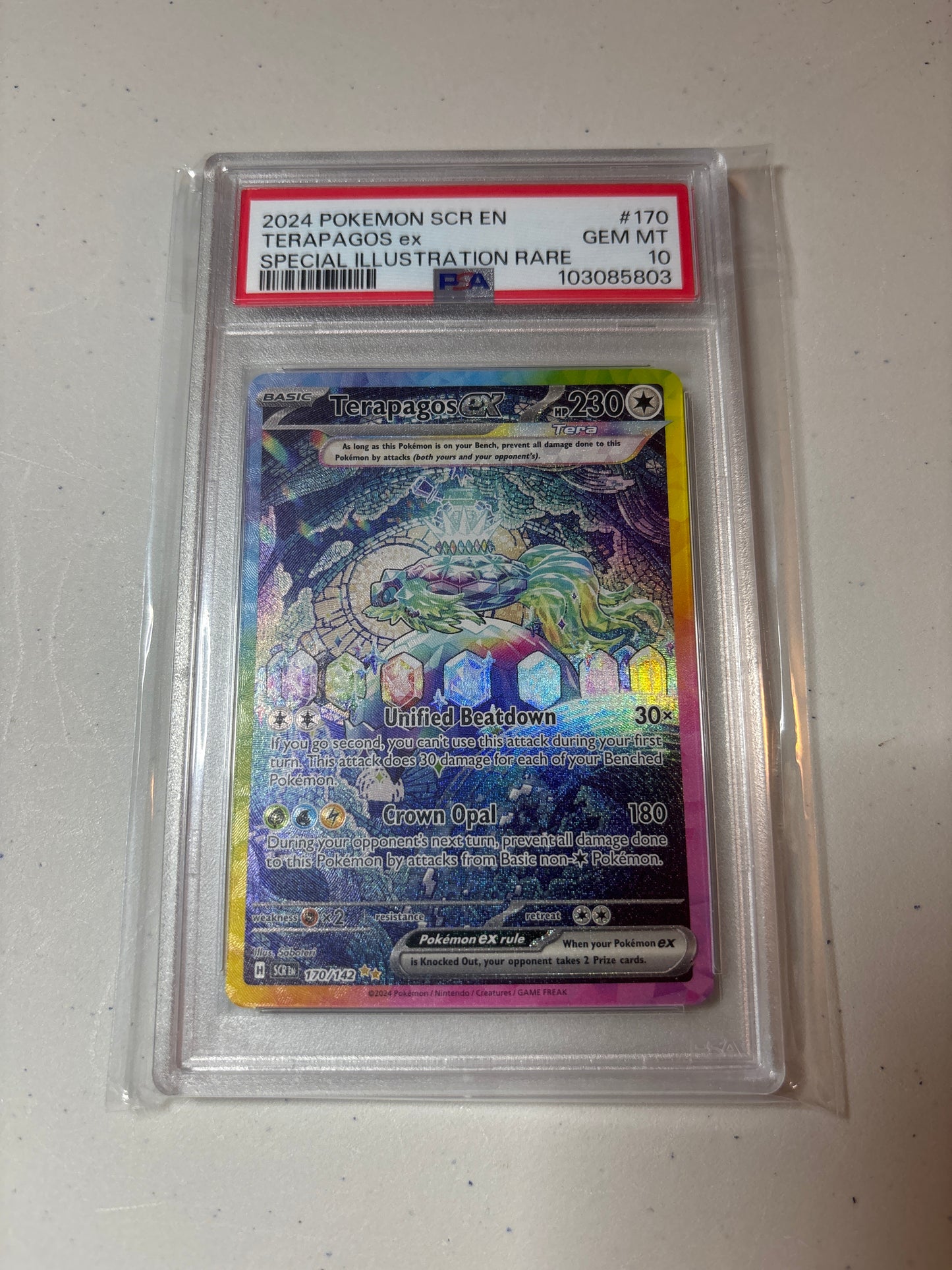 Pokemon Terapagos ex 170/142 PSA 10