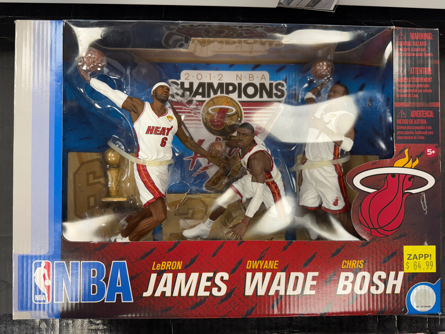 McFarlane NBA 2012 NBA Champions LeBron James Dwayne Wade Chris Bosh 3 Pack