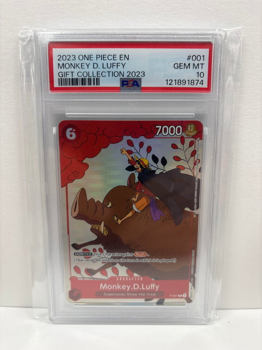 One Piece Card Game Monkey D Luffy P-001 PSA 10