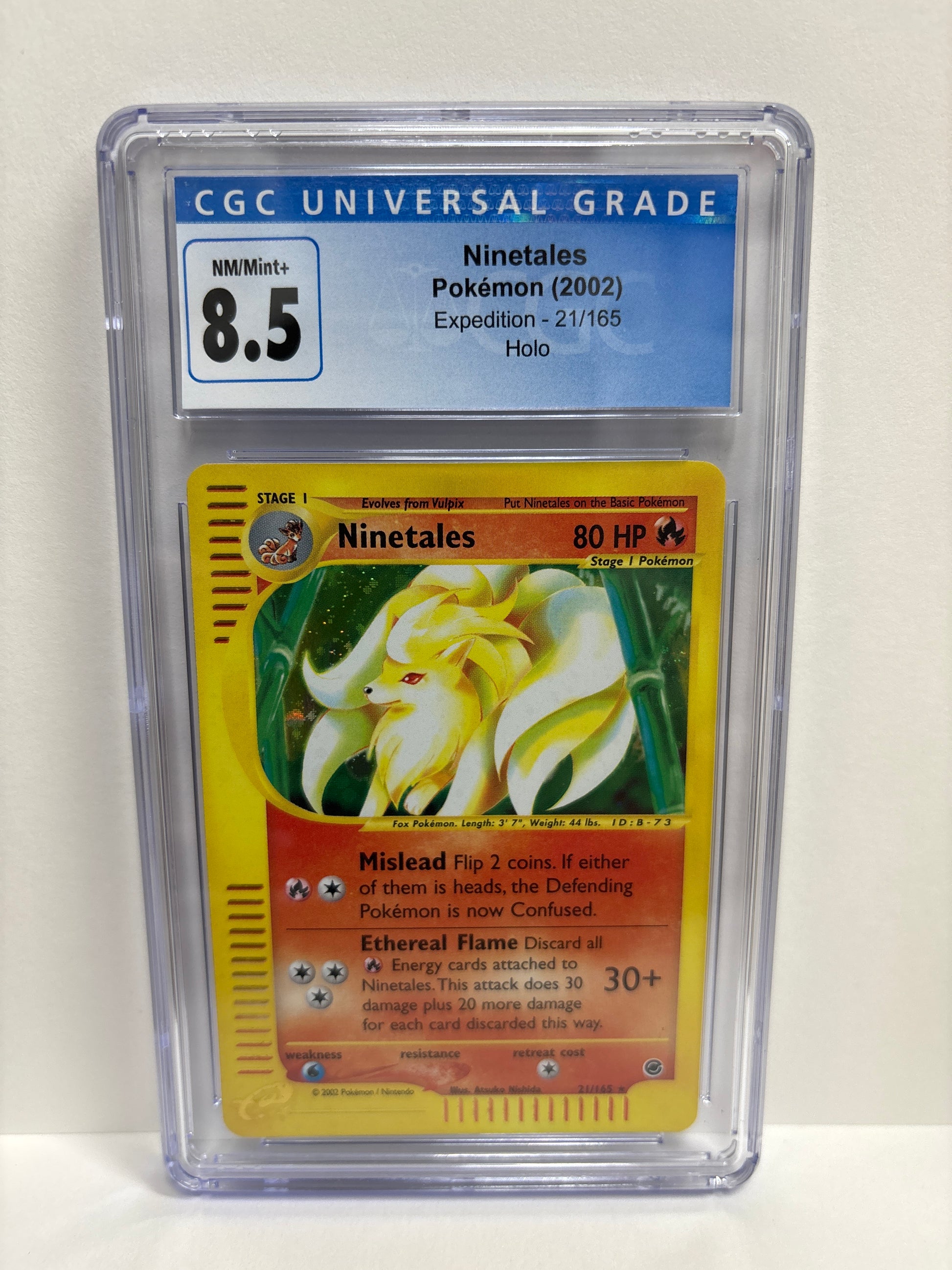 2002 ninetales pokemon card Pokemon Ninetales 21/165 HOLO CGC 8.5 – Zapp! Comics