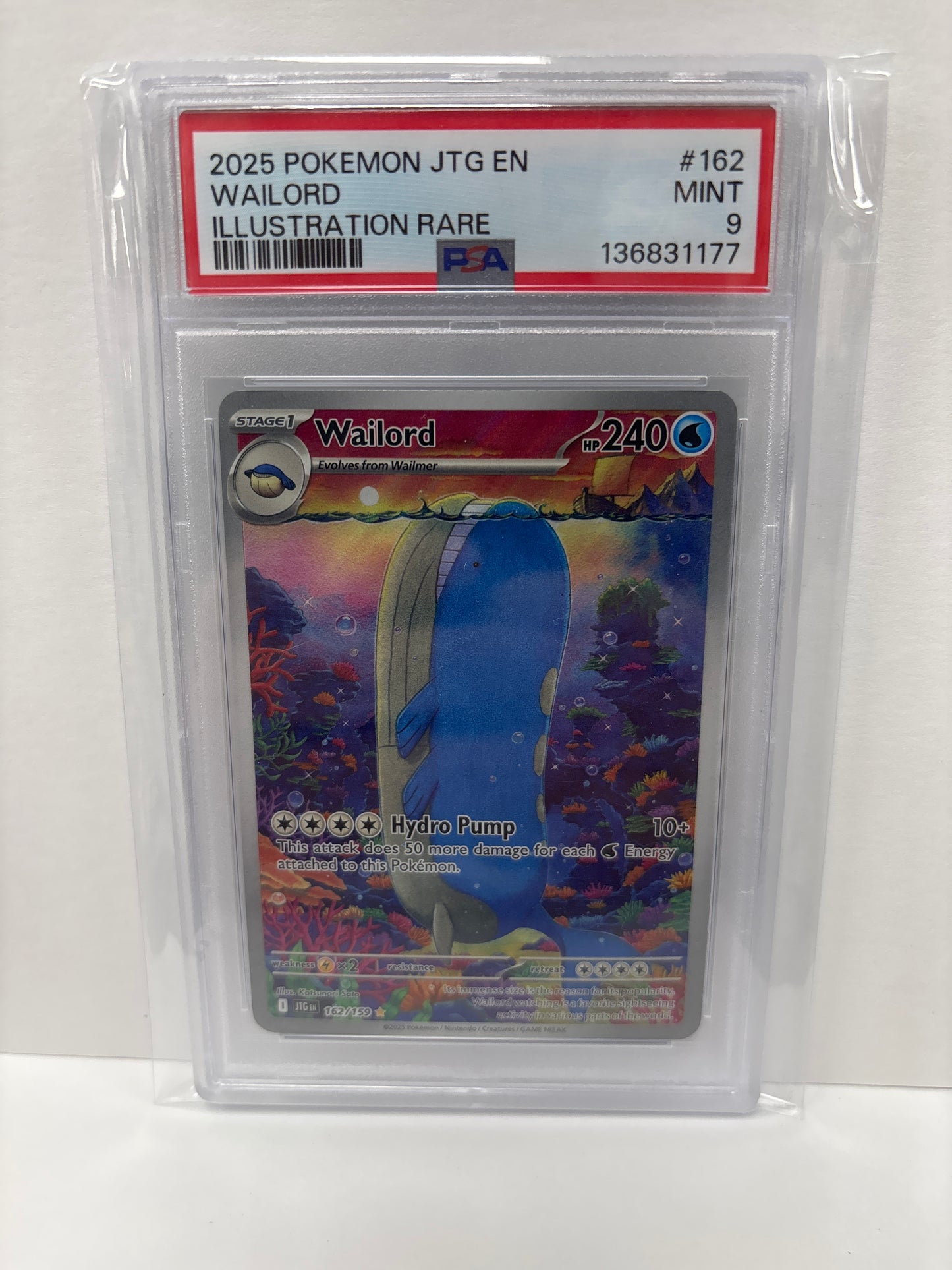 Pokemon Wailord 162/159 PSA 9