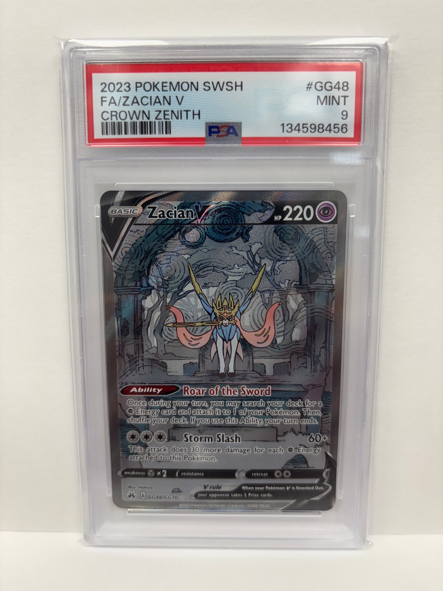 Pokemon Zacian V GG48/GG70 PSA 9