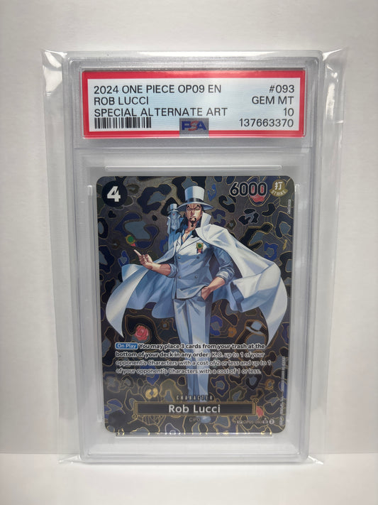 One Piece Card Game Rob Lucci OP05-093 PSA 10