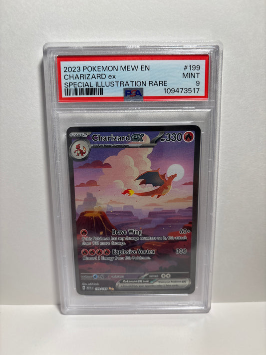 Pokemon Charizard ex 199/165 PSA 9