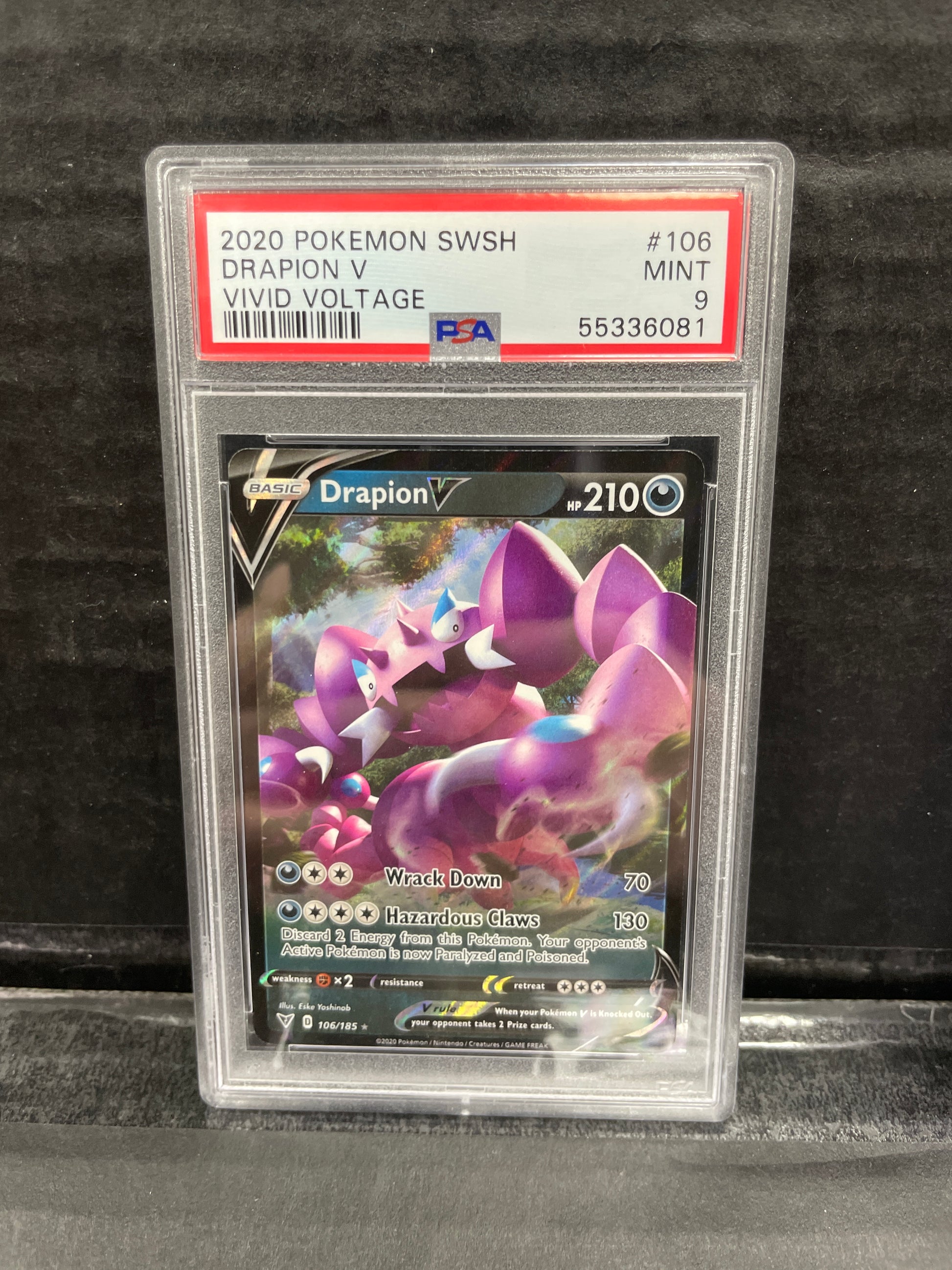 pokemon card drapion Pokémon Drapion V 106/185 PSA 9 – Zapp! Comics
