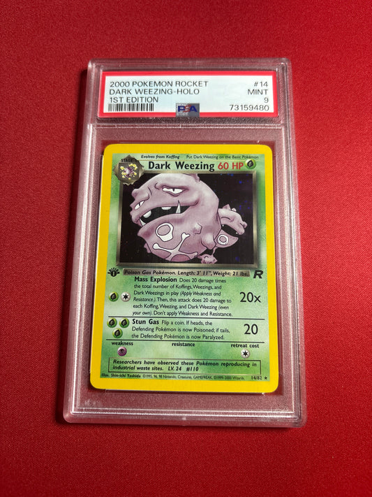 Pokemon Dark Weezing 14/82 1st Edition (2000) PSA 9